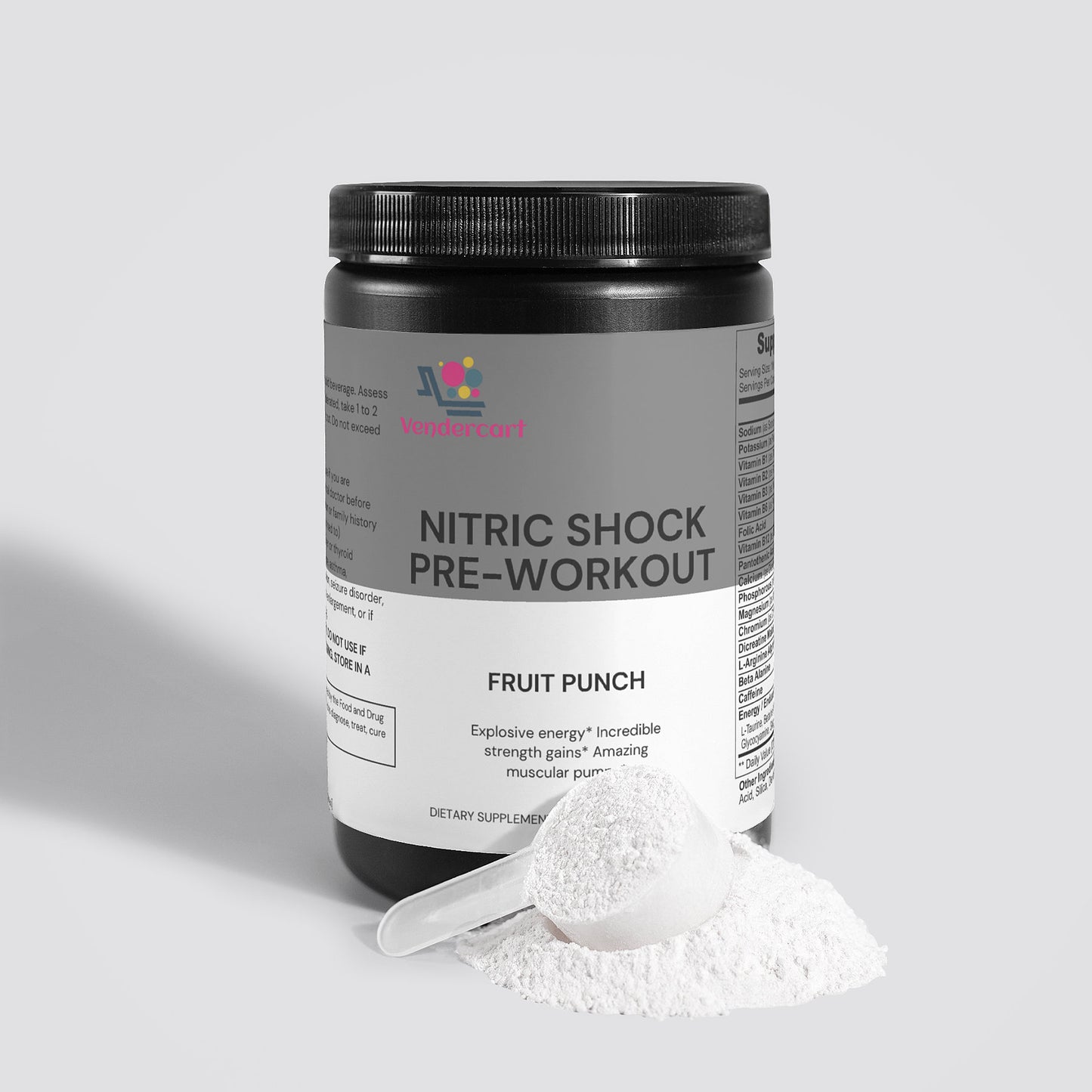Nitric Shock Pre-Workout – Strength, Endurance & Focus
Powerful nitric oxide booster for gym energy, performance & clarity.