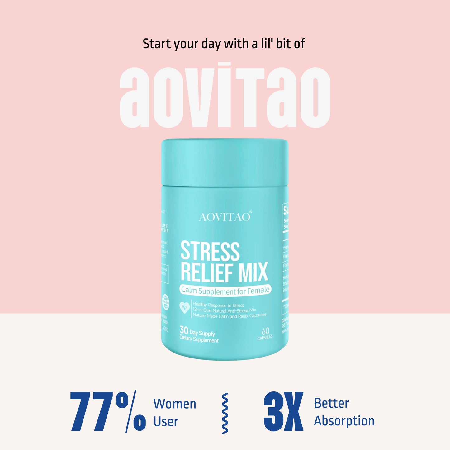 Ashwagandha for Women
Vegan formula with L-Theanine & Magnesium for stress, calm & focus.