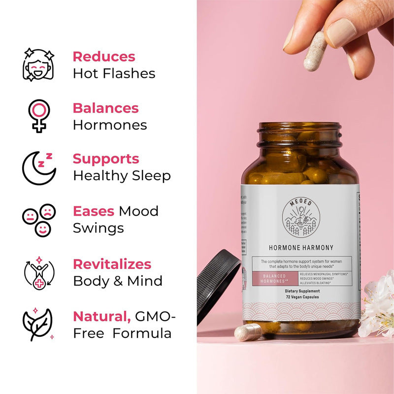 Female Hormone Balance Capsules
Vegan vitamins + herbs for mood, cycle, energy & daily hormonal wellness.