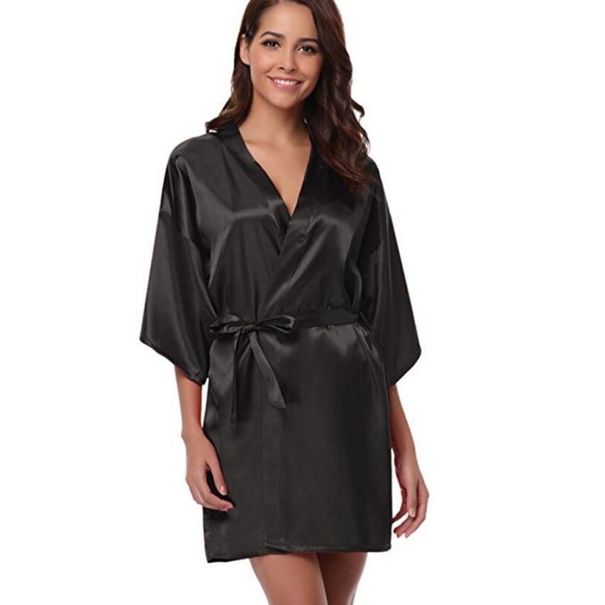 • Lightweight kimono-style robe for women sleeveless design