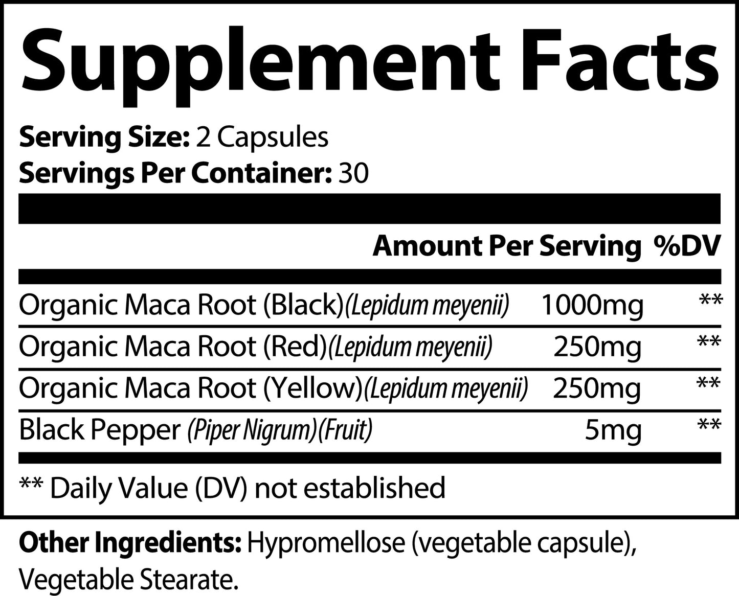 Maca Plus Triple Maca Blend
Energy • Hormone Balance • Vitality
Vegan • Red, Black & Yellow Maca • 100% Natural