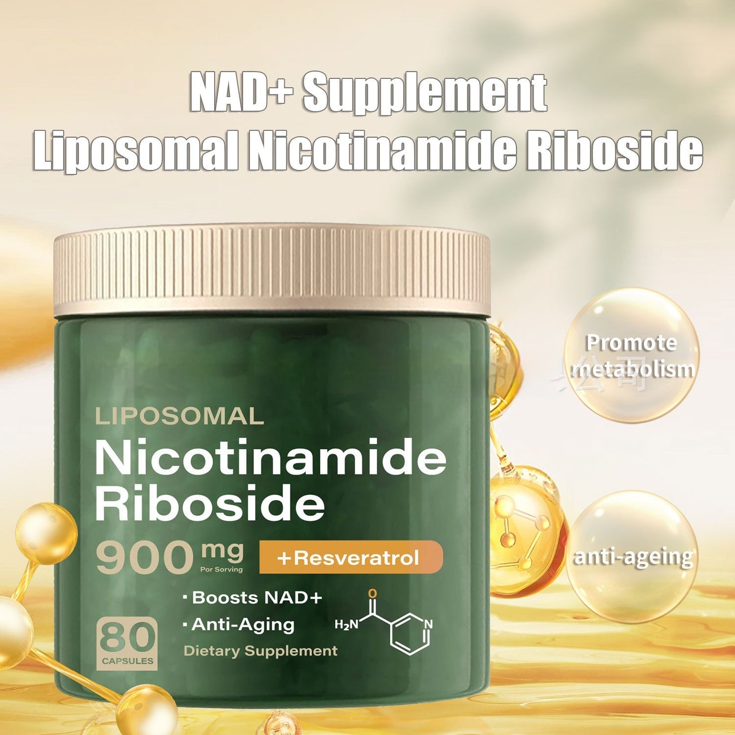 NAD+ Vegan Energy Capsules
Clean plant-based NMN for daily vitality, stamina & mitochondrial support.