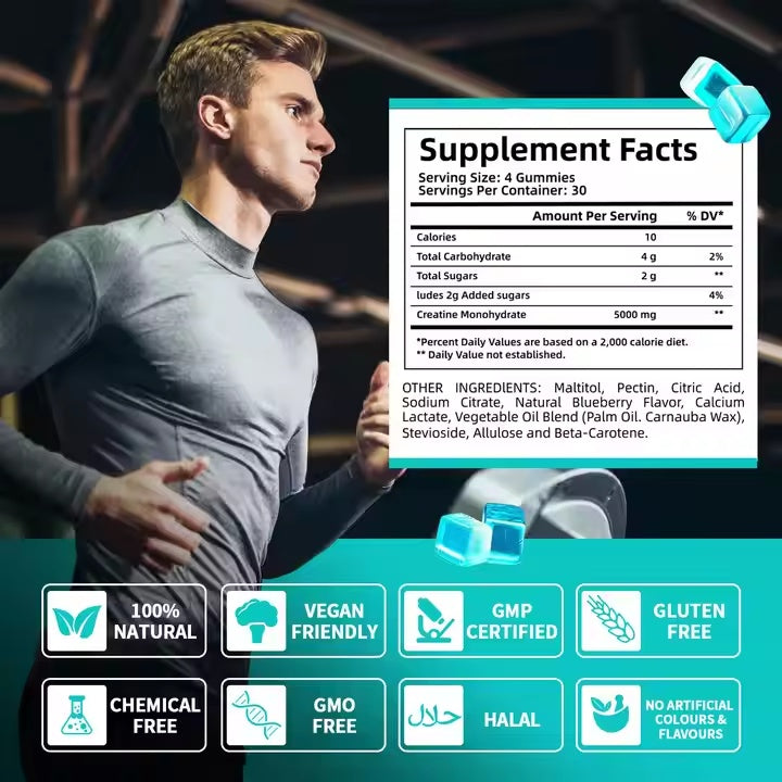 Creatine Monohydrate – Strength & Recovery
Vegan fitness support for power, endurance & muscle recovery.