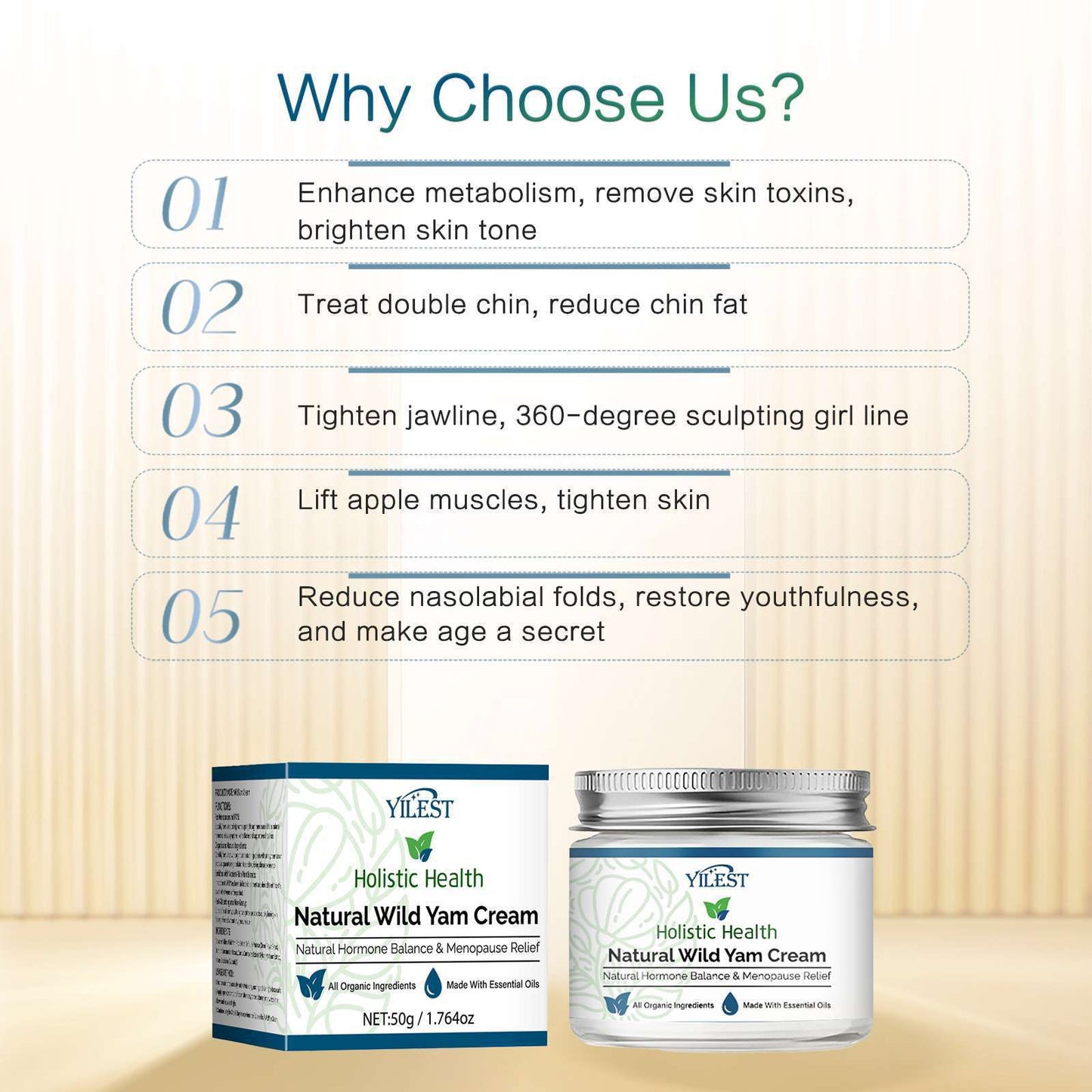 Chinese Yam Face Cream – Hormonal Balance & Moisture
Nourishing vegan cream for skin hydration, tone & hormone-related dryness.