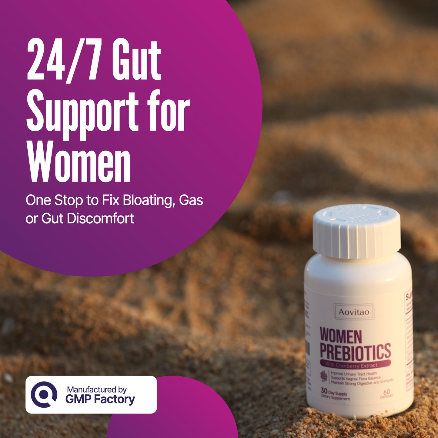 Women’s Vaginal Probiotic – 60 Billion CFU
Supports pH balance, urinary tract & digestive wellness.