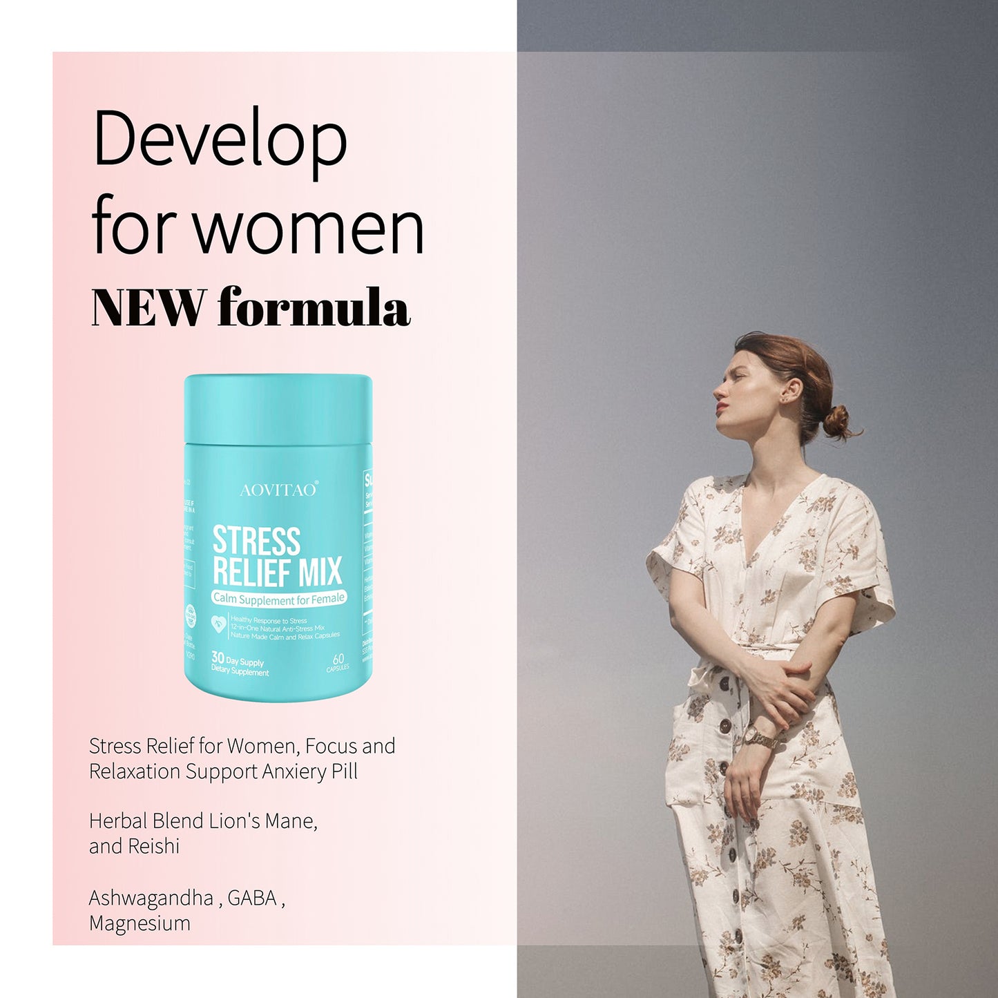 Ashwagandha for Women
Vegan formula with L-Theanine & Magnesium for stress, calm & focus.