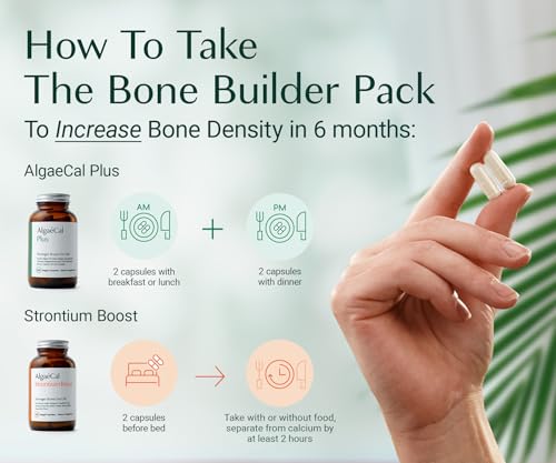 AlgaeCal Bone Builder Pack – Plant-Based Calcium + K2, D3, Magnesium for Bone Strength