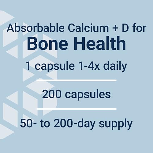 Life Extension Calcium Citrate with Vitamin D for Bone Health - 200 Ct
