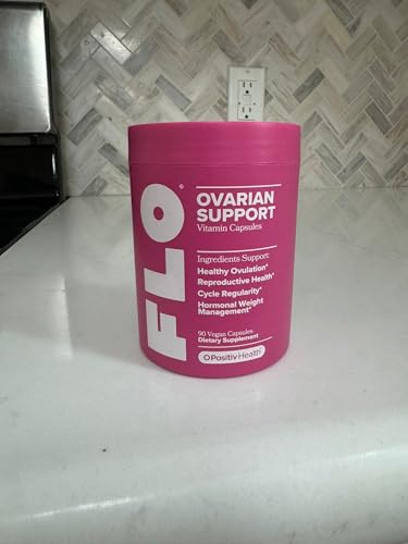 O Positiv FLO Ovarian Health Support - Hormone Balance for Women, Inositol Supplement with DIM, Myo-Inositol & D-Chiro Inositol, Folic Acid - Supports Healthy Ovulation, Cycle Regularity - 30 Servings