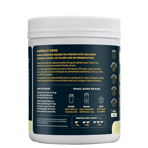 Nuzest Clean Lean Vanilla Protein - Vegan, Gluten-Free, Dairy-Free, 1.1 lb