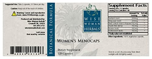 Wise Woman Herbals – Women’s Menocaps – 120 caps - All-Natural Menopause Supplement - for Hot Flashes, Mood Swings and Night Sweats During Menopause, Promotes Emotional Balance