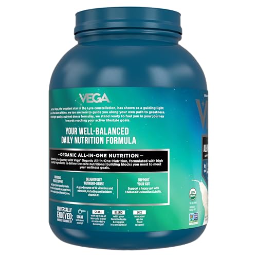 Vega All-in-One Vegan Protein – Vanilla, Superfoods, Immunity – 3.1 lb
20g Plant Protein | Superfoods + Probiotics | Vanilla | Immunity Support | 3.1 lb