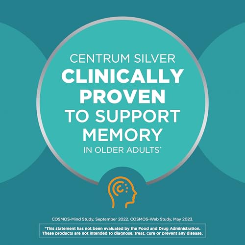 Centrum Silver Men 50+ – D3, B12 & Zinc for Heart, Memory & Immunity