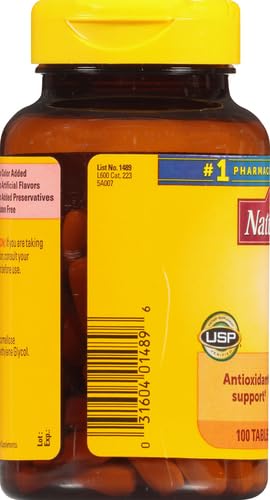 Nature Made Extra Strength Vitamin C 1000 mg, Dietary Supplement for Immune Support, 100 Tablets, 100 Day Supply