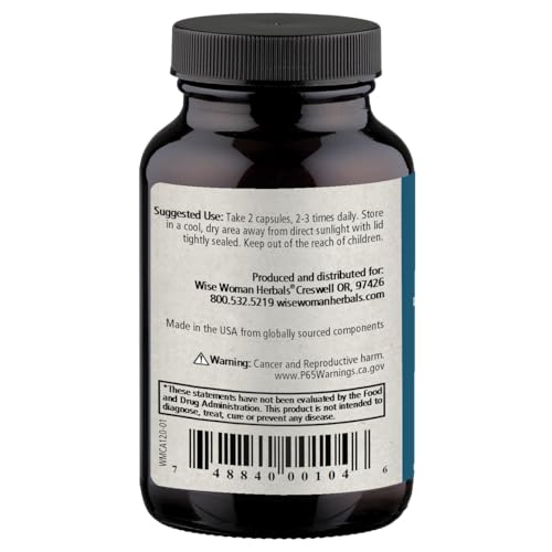 Wise Woman Herbals – Women’s Menocaps – 120 caps - All-Natural Menopause Supplement - for Hot Flashes, Mood Swings and Night Sweats During Menopause, Promotes Emotional Balance