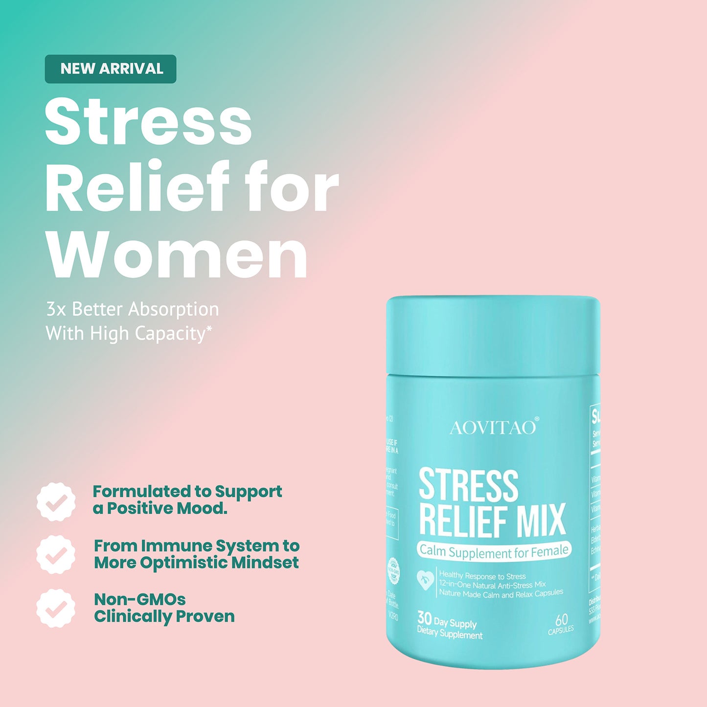 Ashwagandha for Women
Vegan formula with L-Theanine & Magnesium for stress, calm & focus.