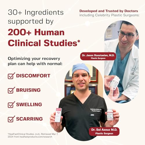 HealFast Post Surgery & Injury Recovery Supplement (Post-Op) - Supports Healing Optimization for Surgery, Wounds, Scar Treatment & Bruising - BBL Post Surgery Supplies