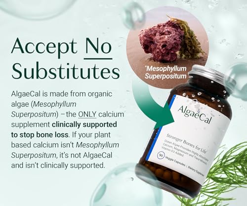 AlgaeCal Plant-Based Calcium with D3 & Minerals for Bone Health - 90 Ct