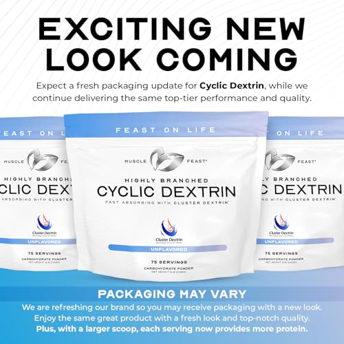 Muscle Feast Highly Branched Cyclic Dextrin Premium Pre-Workout or Post-Workout Supplement, Unflavored, 5lbs
