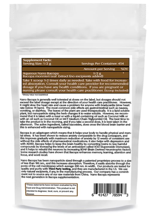One Planet Nano Bacopa Powder – Memory & Focus Support – 227 Servings (68 characters)