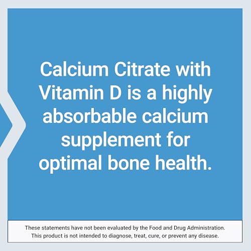 Life Extension Calcium Citrate with Vitamin D for Bone Health - 200 Ct