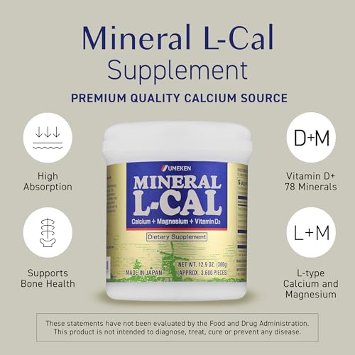 Mineral L-Cal Calcium + D3 – Water-Soluble Calcium Magnesium Balls 360g