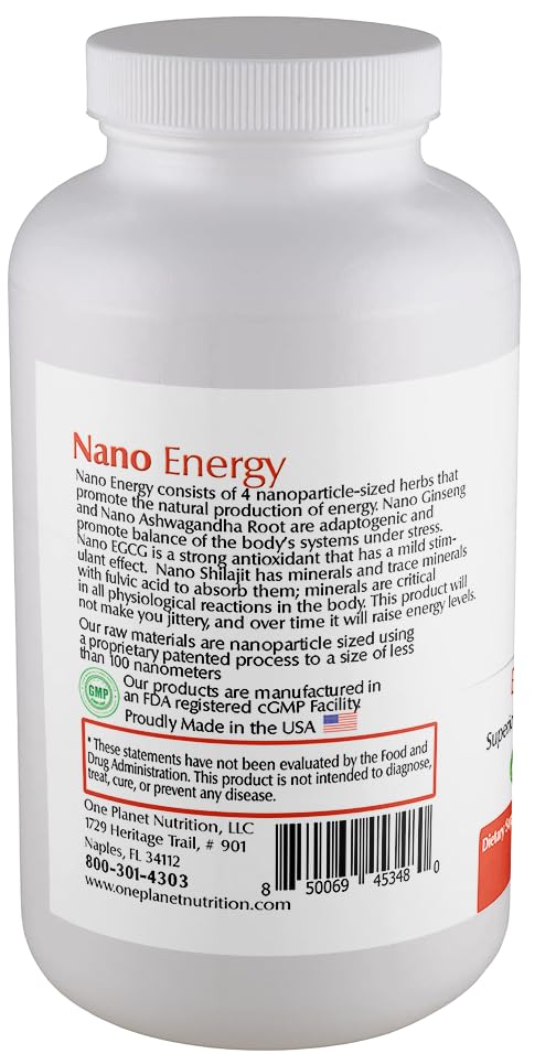 One Planet Nano Energy – Ginseng, Shilajit, Ashwagandha, EGCG – 120 Ct (68 characters)