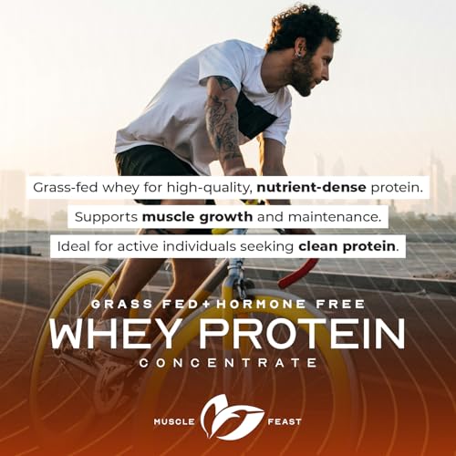 Muscle Feast Grass-Fed Whey Protein Concentrate Powder, All Natural Hormone Free Pasture Raised, Unflavored, 5lb
