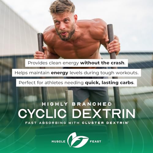 Muscle Feast Highly Branched Cyclic Dextrin Premium Pre-Workout or Post-Workout Supplement, Unflavored, 5lbs