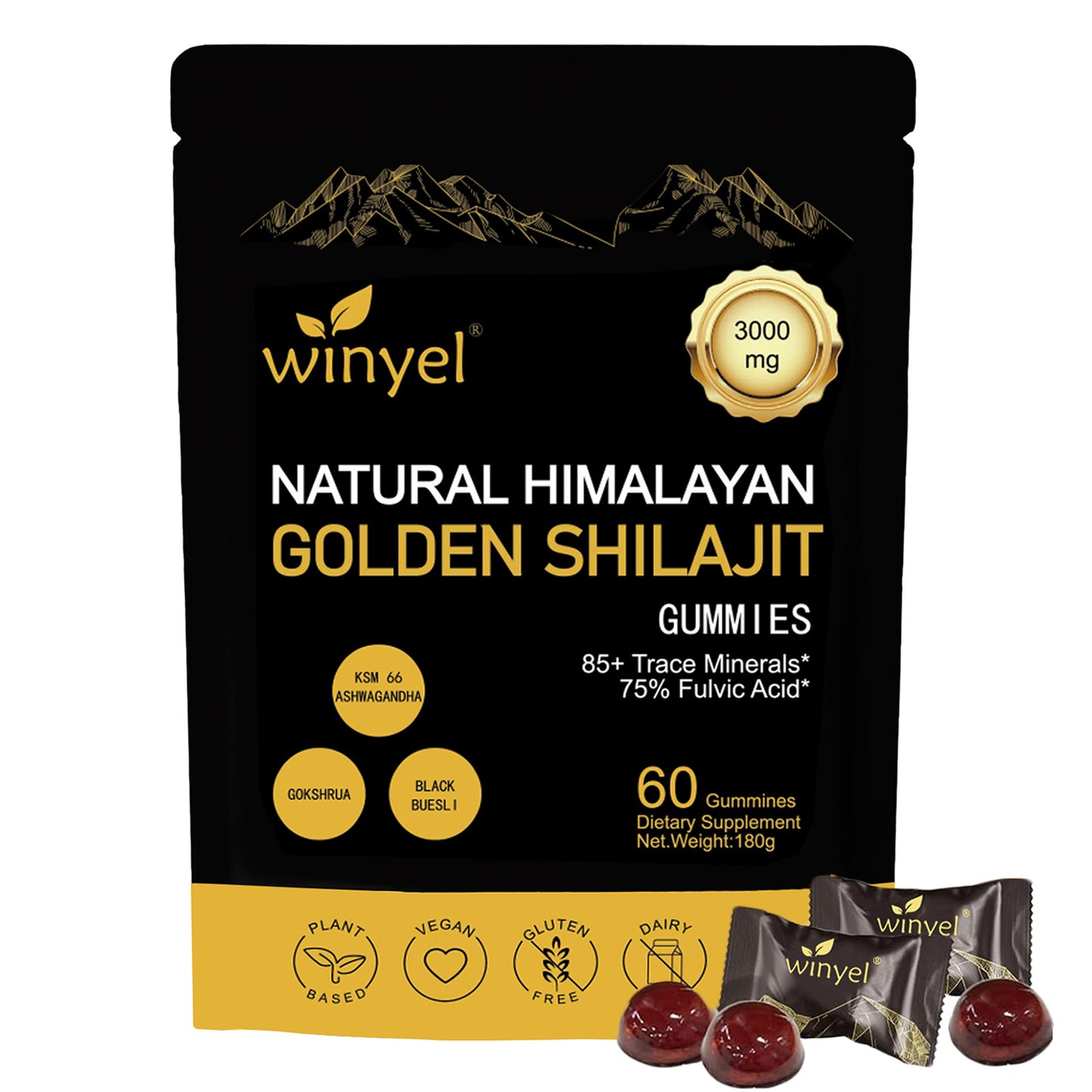 Shilajit Gummies – Energy, Hormone & Mineral Support
Vegan gummies with 85+ trace minerals, ashwagandha & gokshura.
