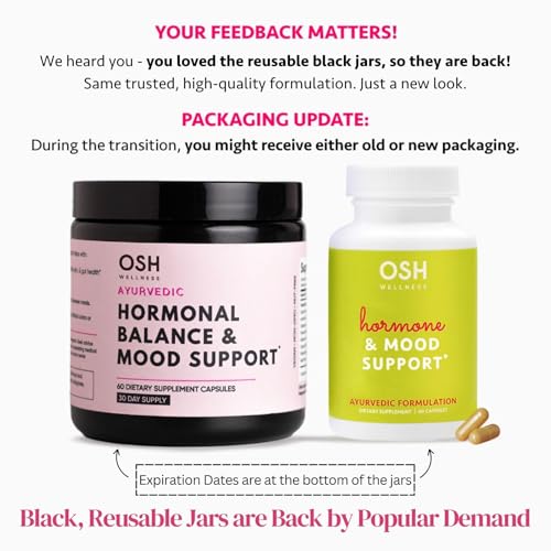 Ayurvedic Hormone Balance for Women | Cortisol Manager | Regulates Estrogen | Made in USA | Ashwagandha, Rhodiola, & Shatavari | Mood, Energy, & Sleep Support | Stress Relief | 60 Ct. - OSH Wellness