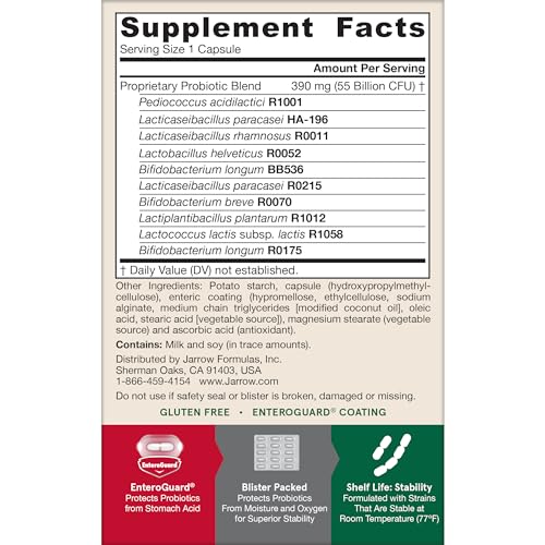 Jarro-Dophilus EPS Advanced – 55B CFU Probiotics for Digestive Support