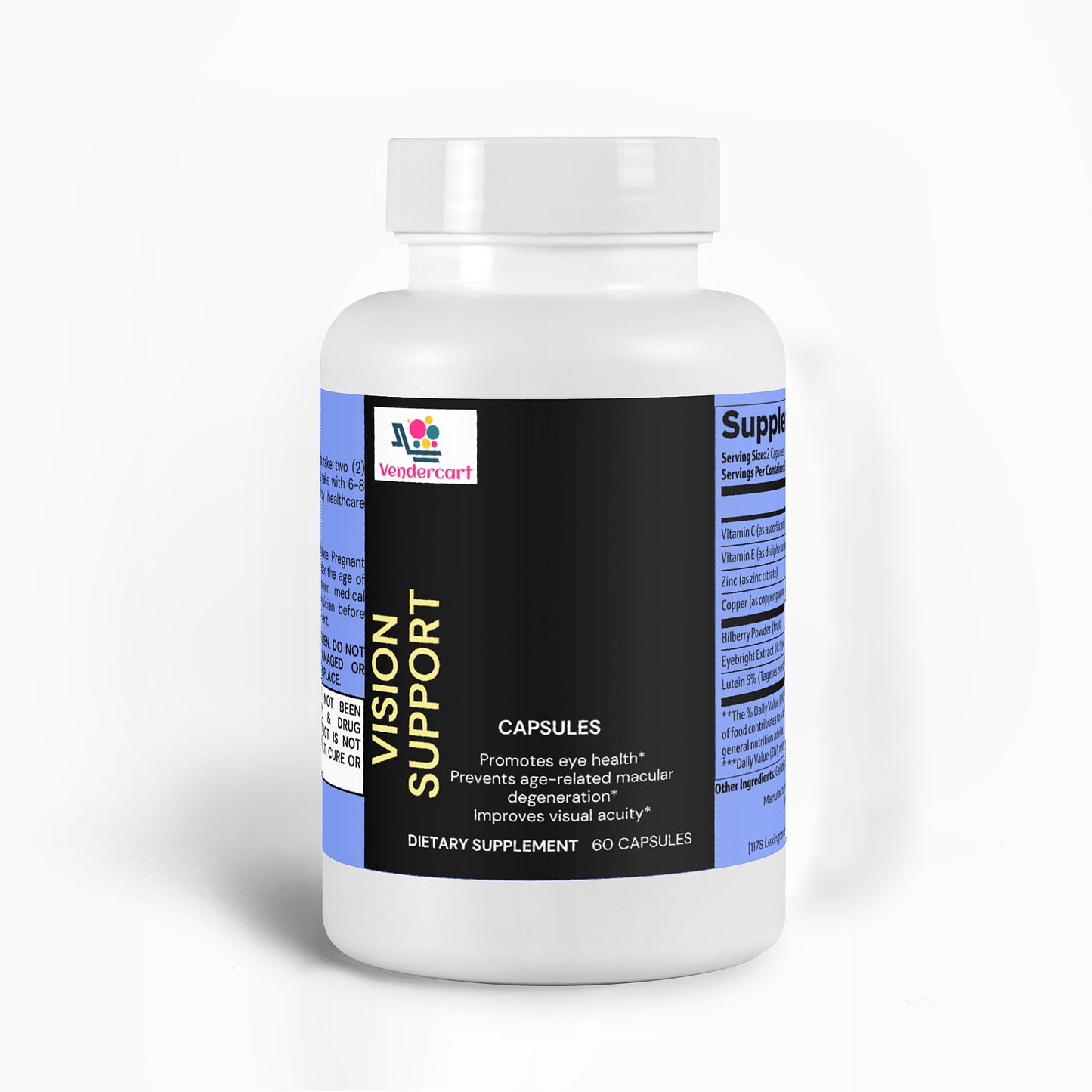 Vision Support – Eye Clarity & Night Vision
Vegan supplement with lutein & antioxidants for healthy vision support.