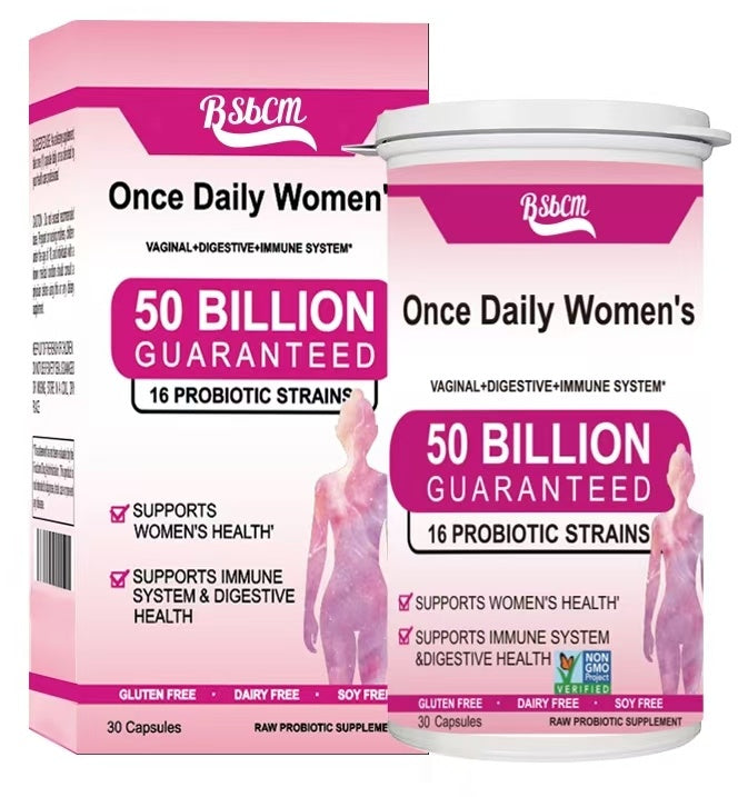 Women’s Probiotic – 50 Billion CFU + Prebiotics
Gut, vaginal & pH support in one clean, once-daily vegan capsule.