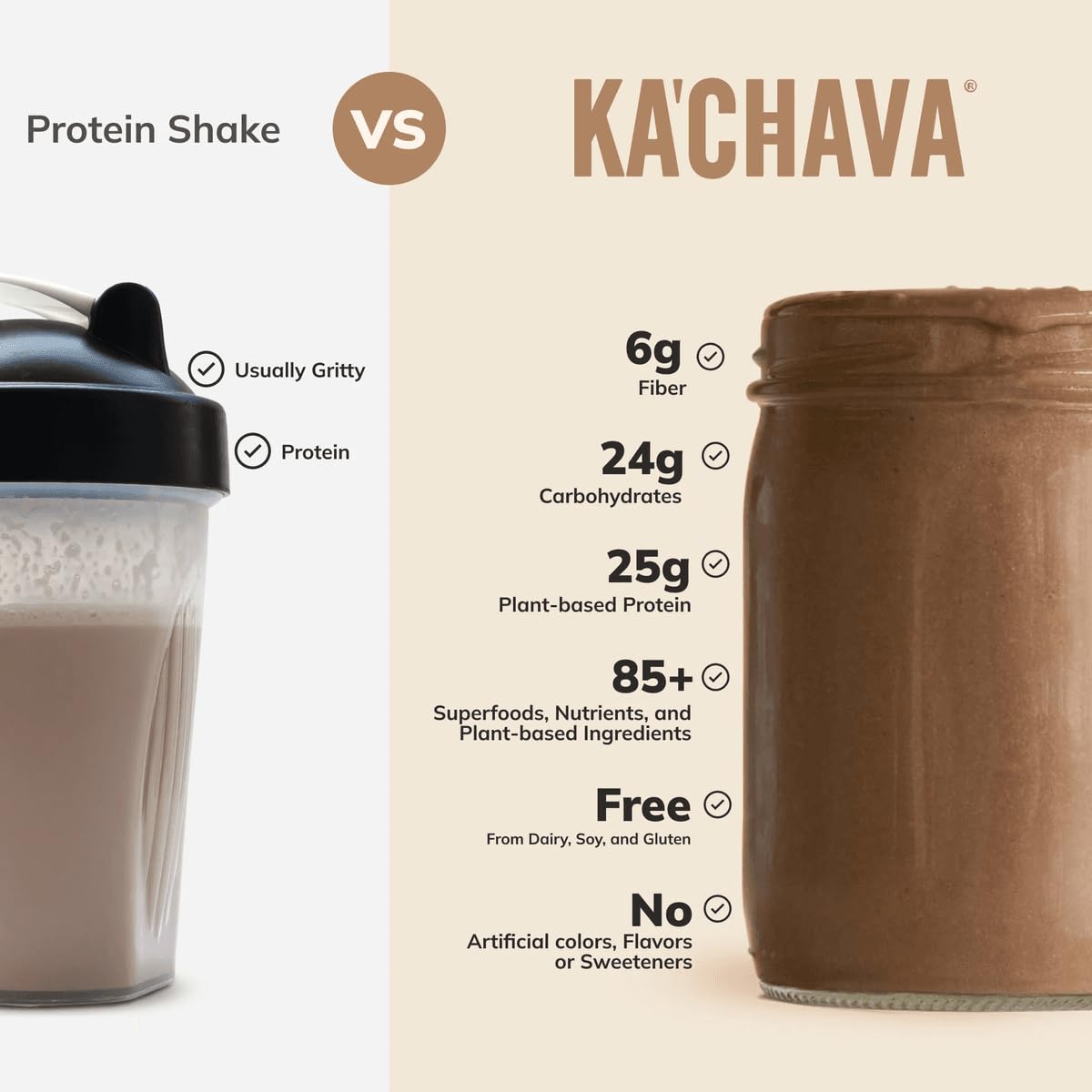 Ka’Chava All-in-One Nutrition Shake – Vegan Superfood Meal, 2 lb