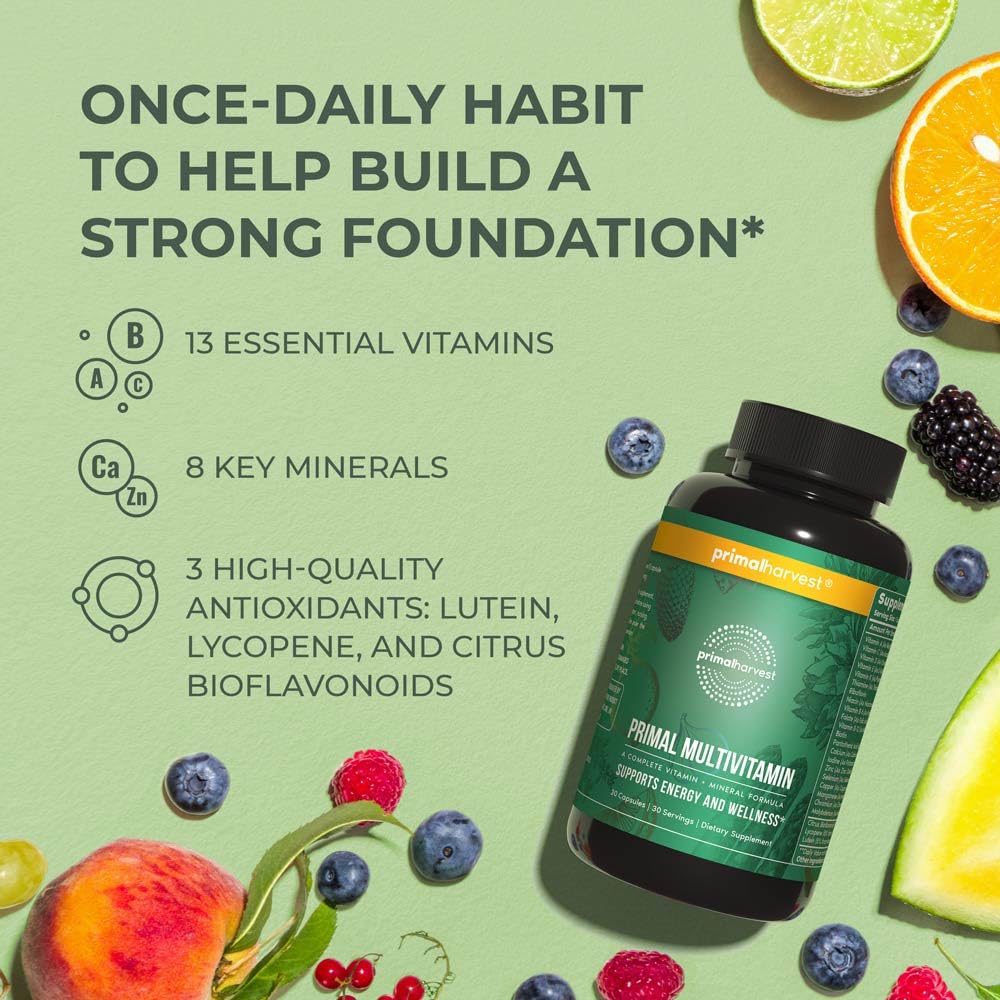 Primal Multivitamin – Daily Vitamins for Men & Women – 21 Nutrients