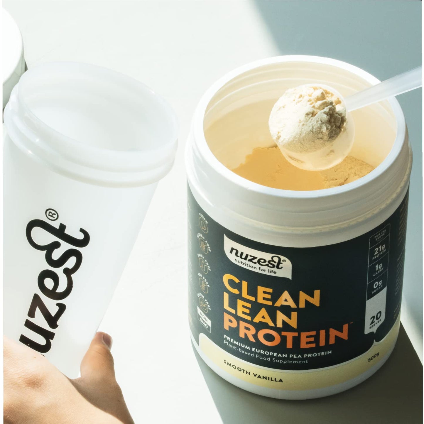 Nuzest Clean Lean Vanilla Protein - Vegan, Gluten-Free, Dairy-Free, 1.1 lb