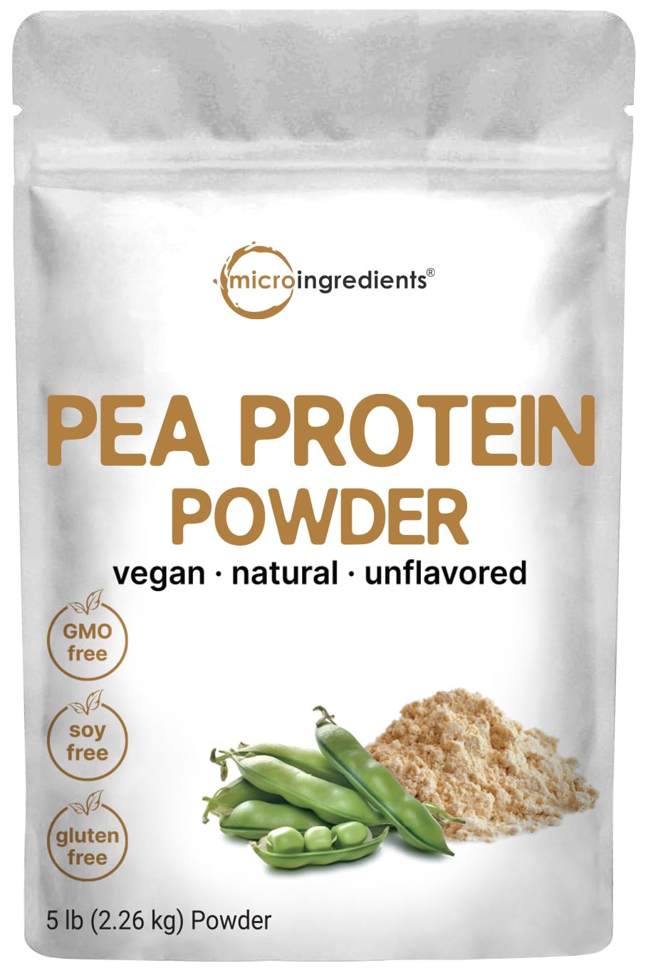 Micro Ingredients Pea Protein – Unflavored, 27g, Vegan, 5 lb