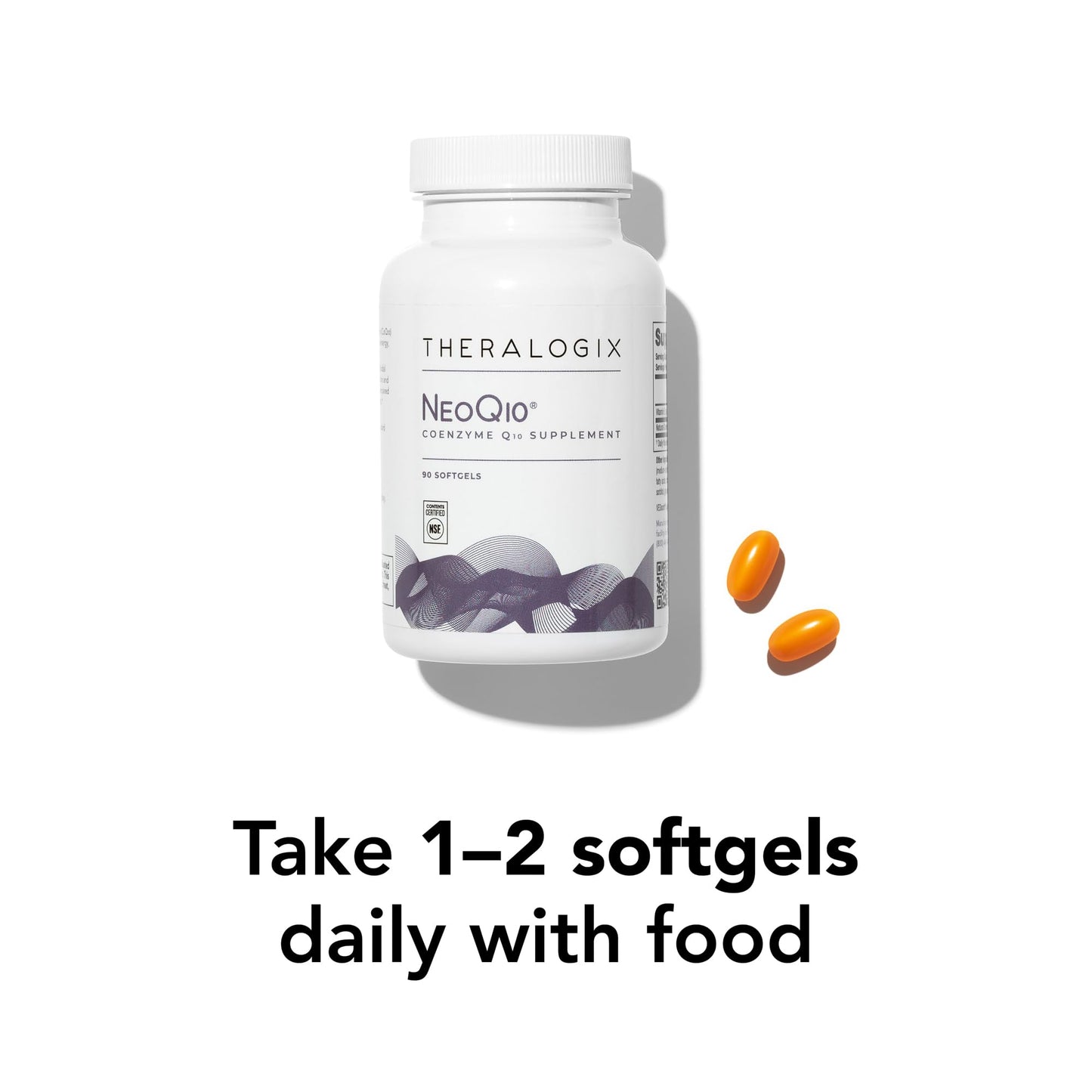 Theralogix NeoQ10 CoQ10 – Heart Health & Fertility Support – 90 Softgels