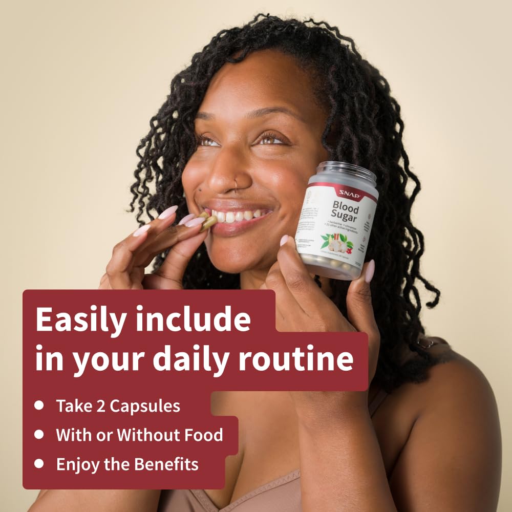 Snap Supplements Blood Sugar Blend – Glucose Support – 60 Capsules