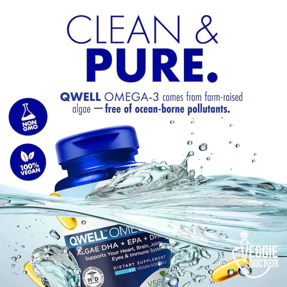 Vegan Omega-3 Supplement – DHA, EPA & DPA from Algae, No Carrageenan