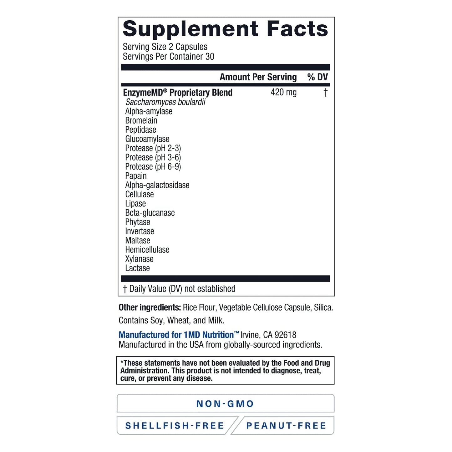 1MD EnzymeMD – 18 Digestive Enzymes for Bloating & Gas Relief – 2 Pack (68 characters)