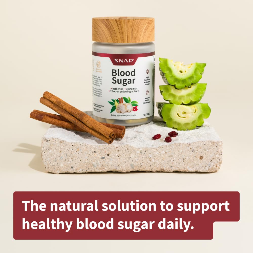 Snap Supplements Blood Sugar Blend – Glucose Support – 60 Capsules