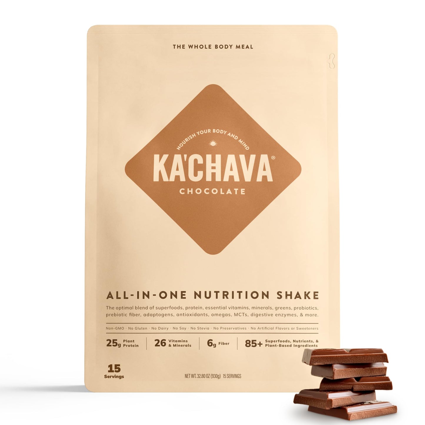 Ka’Chava All-in-One Nutrition Shake – Vegan Superfood Meal, 2 lb