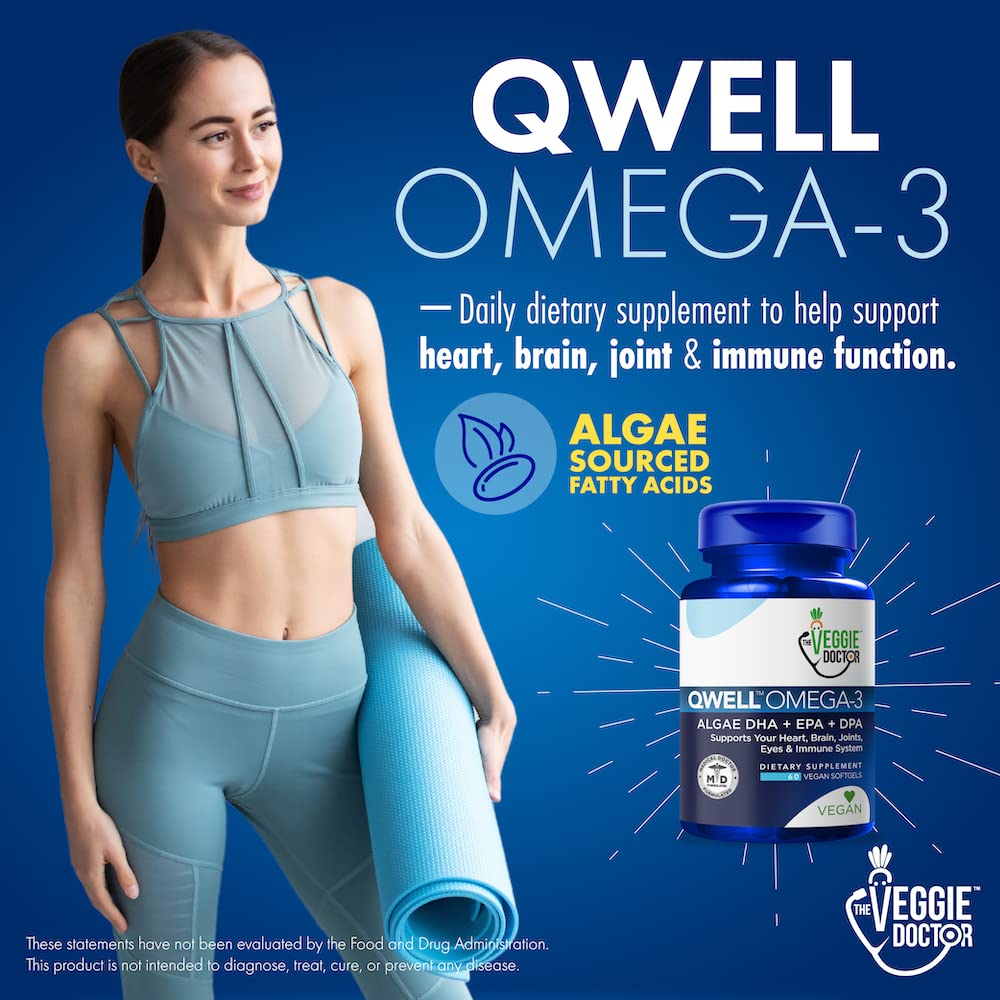 Vegan Omega-3 Supplement – DHA, EPA & DPA from Algae, No Carrageenan