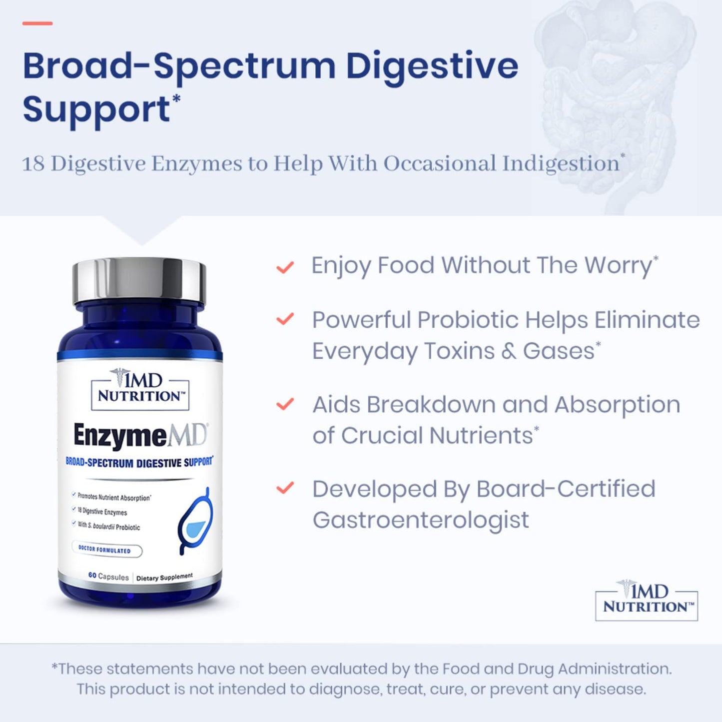 1MD EnzymeMD – 18 Digestive Enzymes for Bloating & Gas Relief – 2 Pack (68 characters)