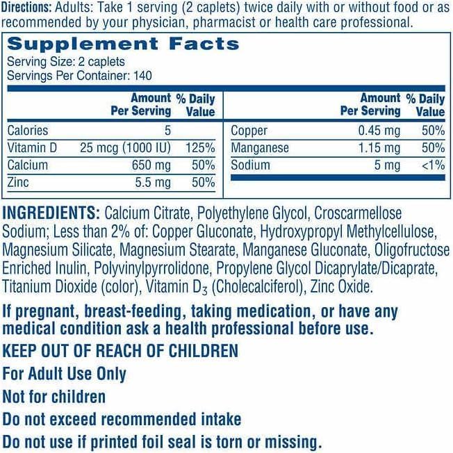 Citracal Maximum Plus – Calcium Citrate with D3 for Bone & Muscle Support (280 Caplets)