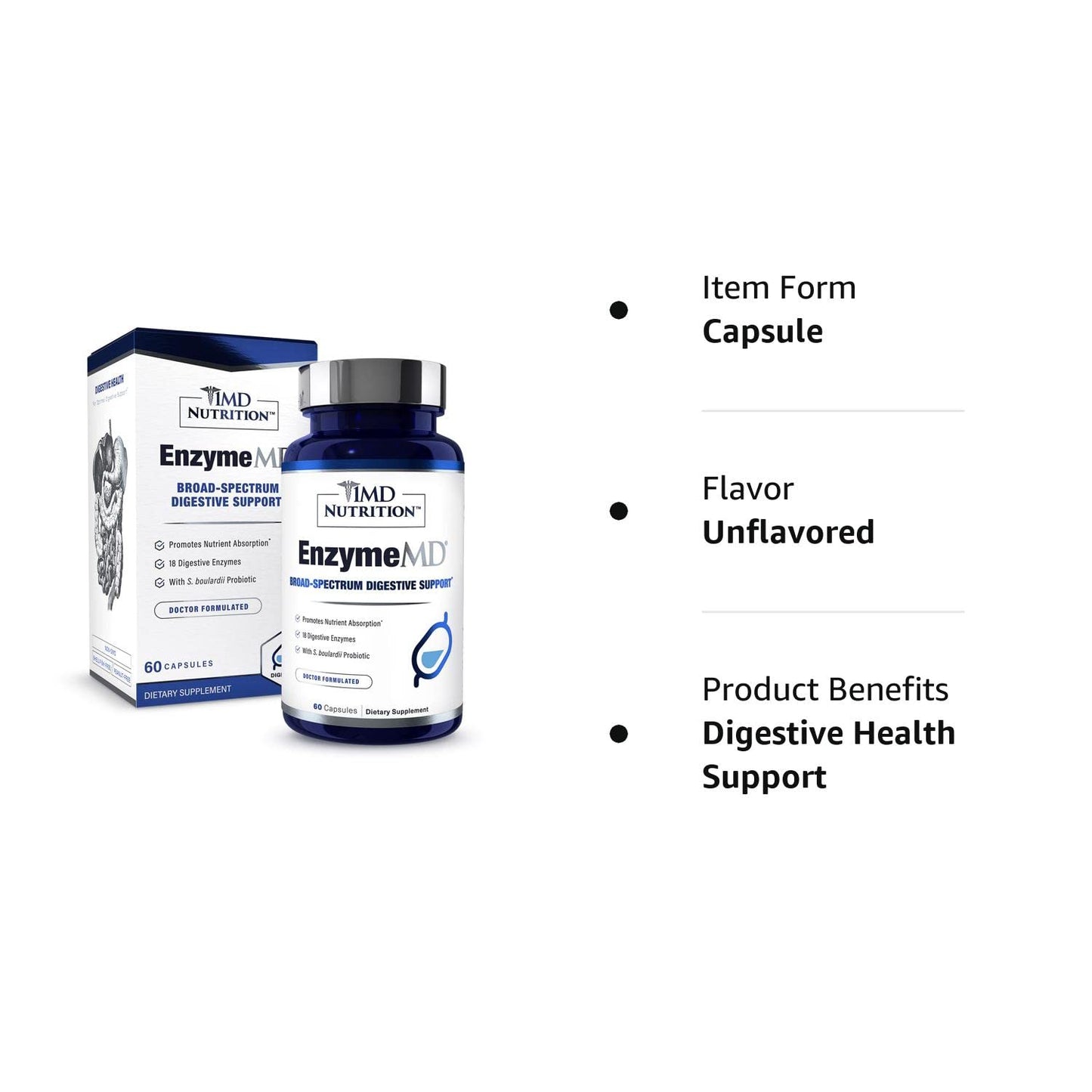 1MD EnzymeMD – 18 Digestive Enzymes for Bloating & Gas Relief – 2 Pack (68 characters)