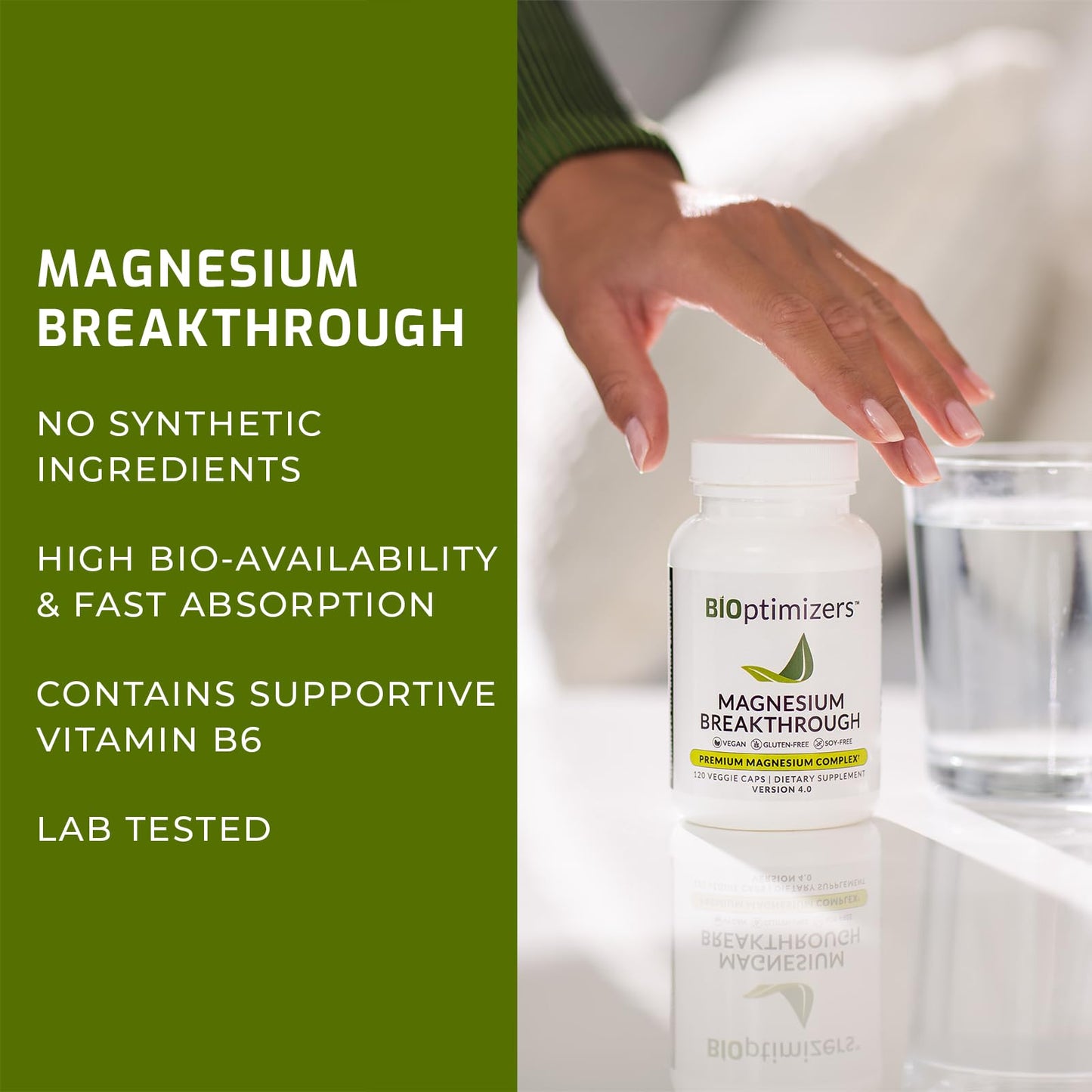 BiOptimizers Magnesium + MassZymes – Sleep, Brain & Digestion Aid