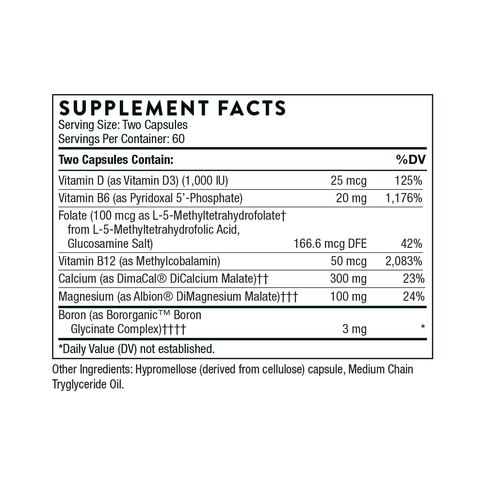 THORNE Advanced Bone Support – Calcium & Vitamin D Bone Health 120 Ct
